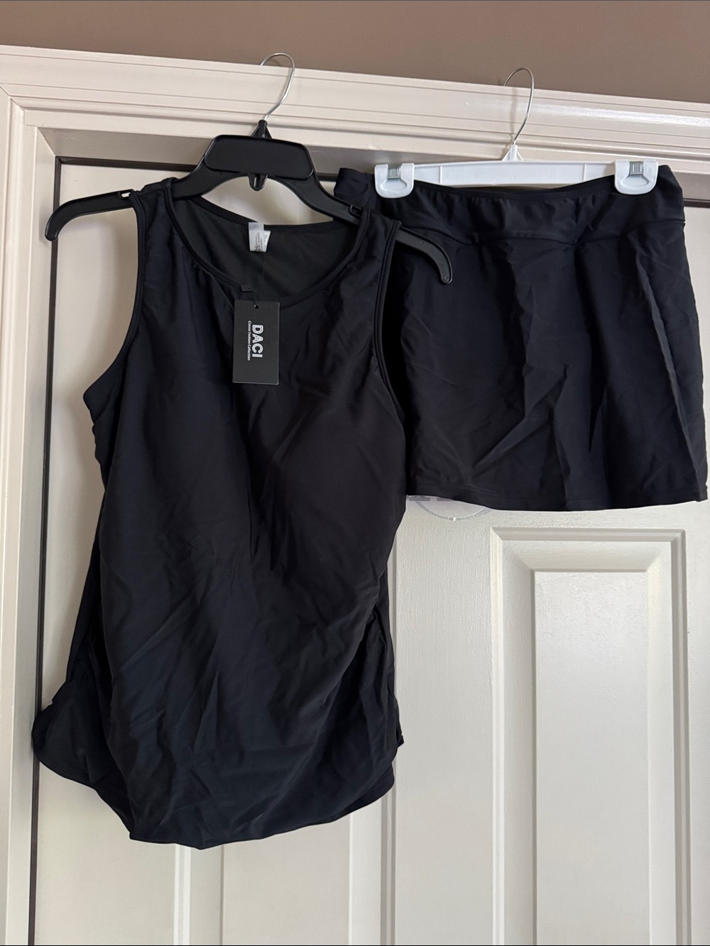 Daci Black Athletic Tank & Skort Set